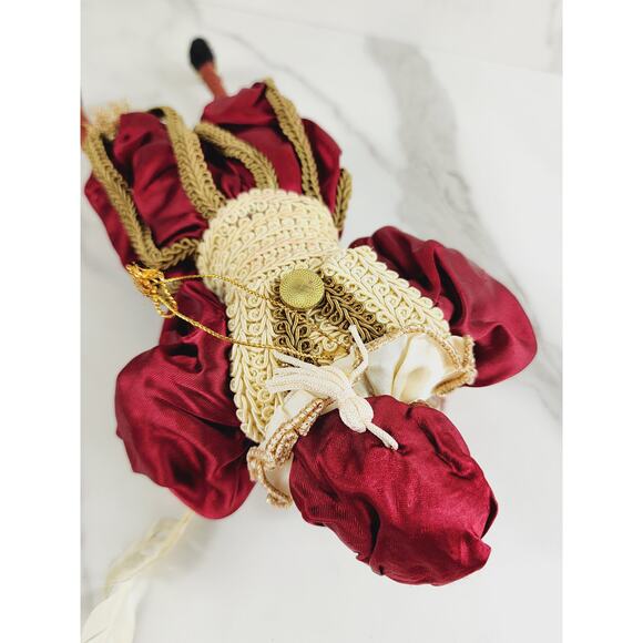 Christmas Victorian Harlequin Jester Rare Aldik Doll Ornament 13" Tradition Gold - Picture 14 of 16